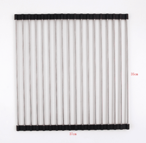 Folding Kitchen Drain Sink Rack Stainless Steel