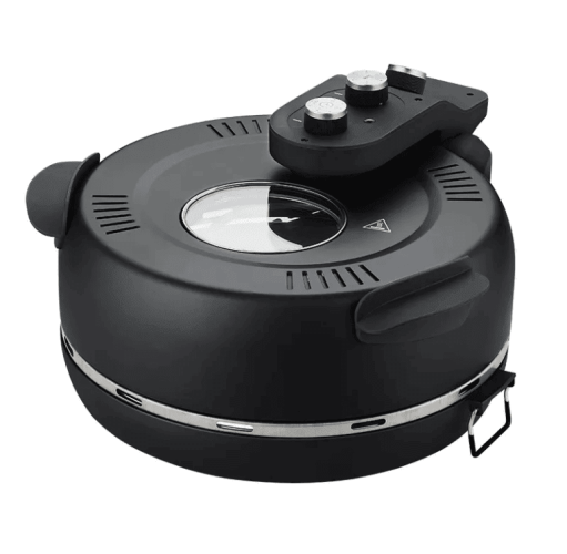 PSQL25RB 1600W Portable Pizza Machine 16 inch Electric Pizza Oven 420 Pizza oven 4 minute Pizza Knob Control Control